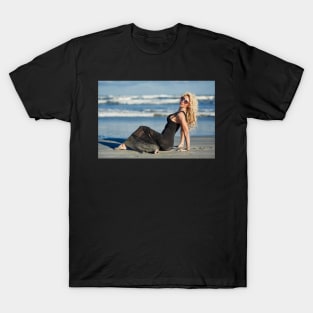 Beautiful woman on the beach T-Shirt